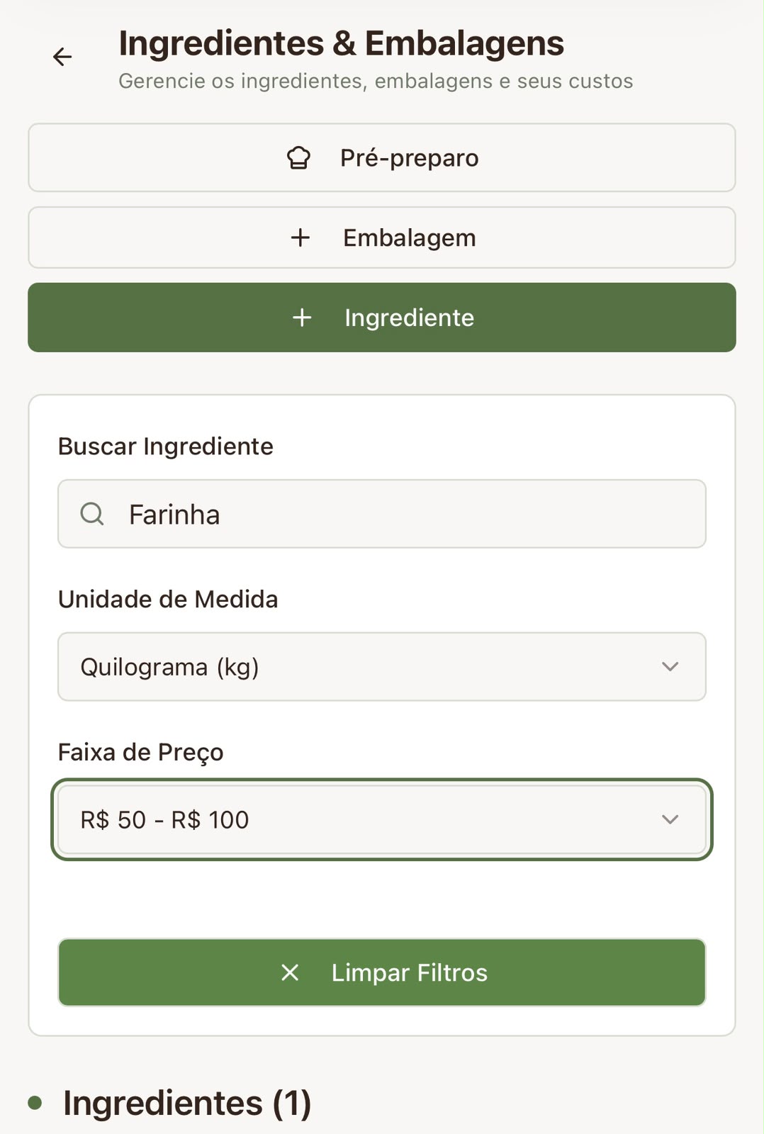 Formação do Preço